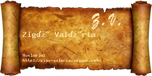 Zigó Valéria névjegykártya