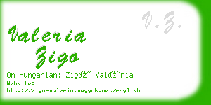 valeria zigo business card